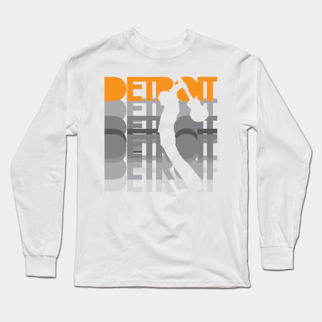 Detroit Smash Guitar light Long Sleeve T-Shirt by Evan Derian